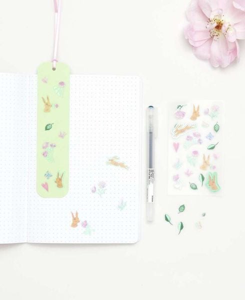 Produktbild: Foliensticker La Vie en Rose, Blumen & Hasen