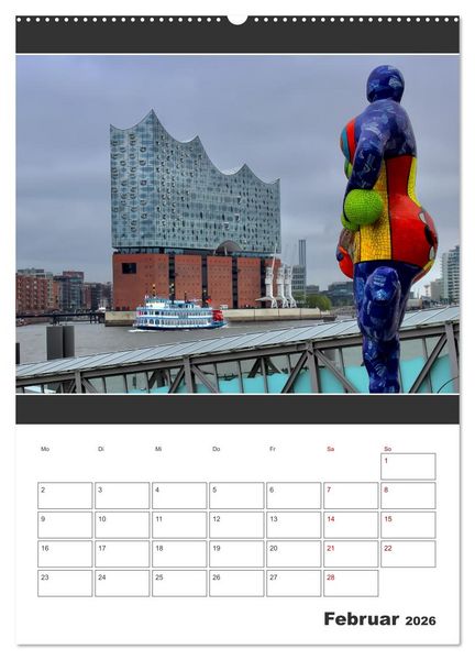Produktbild: Wahrzeichen Elphi (Wandkalender 2026 DIN A2 hoch), CALVENDO Monatskalender