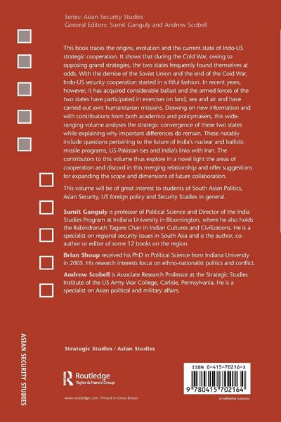 Produktbild: US-Indian Strategic Cooperation into the 21st Century