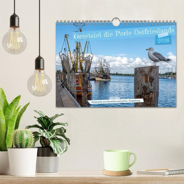 Produktbild: Greetsiel, die ostfriesische Perle und seine Umgebung (Wandkalender 2026 DIN A4 quer), CALVENDO Monatskalender