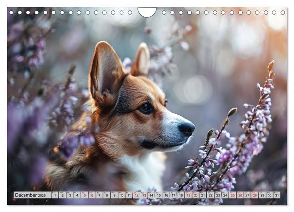 Produktbild: Corgis in Bloom (Wall Calendar 2026 DIN A4 landscape), CALVENDO 12 Month Wall Calendar