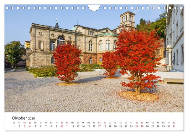 Produktbild: Baden-Baden, Kurstadt am Rande des Schwarzwaldes (Wandkalender 2026 DIN A4 quer), CALVENDO Monatskalender