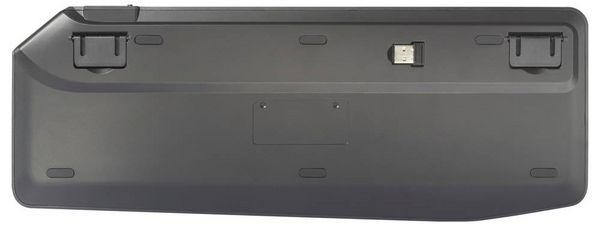 Produktbild: Renkforce RF-WLBTKB-300 Bluetooth&reg;, Funk Tastatur Deutsch, QWERTZ Schwarz Integriertes Touchpad, Wiederaufladbar, Multipair-Funktion