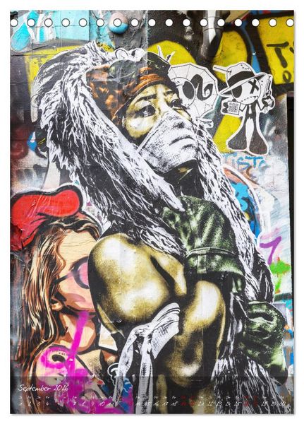 Produktbild: Faszinierende Streetart an Mauern und Hausw&auml;nden (Tischkalender 2026 DIN A5 hoch), CALVENDO Monatskalender