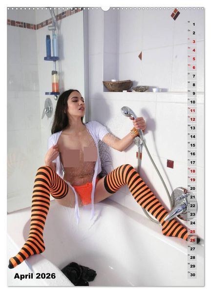 Produktbild: Straps M&auml;use - Verf&uuml;hrung in Strumpf und Straps (hochwertiger Premium Wandkalender 2026 DIN A2 hoch), Kunstdruck in Hochglanz
