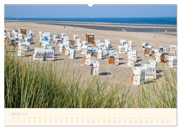 Produktbild: Traumstr&auml;nde der Nordsee (hochwertiger Premium Wandkalender 2026 DIN A2 quer), Kunstdruck in Hochglanz