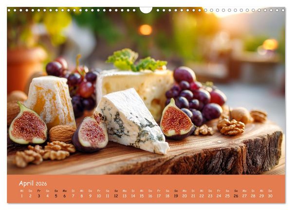 Produktbild: K&auml;sekalender - mit Gourmet K&auml;se und Platten durchs Jahr (Wandkalender 2026 DIN A3 quer), CALVENDO Monatskalender