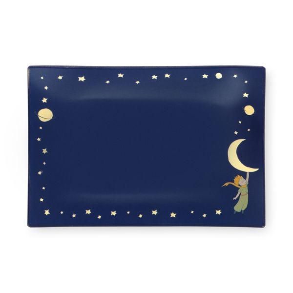 Produktbild: Glas Dekoteller, eckig 16x12cm Sternenglanz