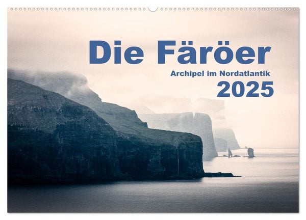 Färöer Archipel im Nordatlantik (Wandkalender 2025 DIN A2 quer), CALVENDO Monatskalender