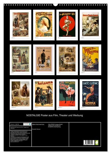 Produktbild: NOSTALGIE Poster aus Film, Theater und Werbung (Wandkalender 2026 DIN A2 hoch), CALVENDO Monatskalender