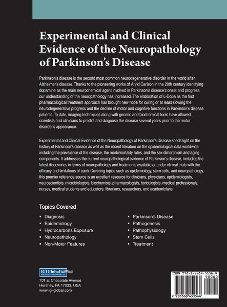 Produktbild: Experimental and Clinical Evidence of the Neuropathology of Parkinson's Disease