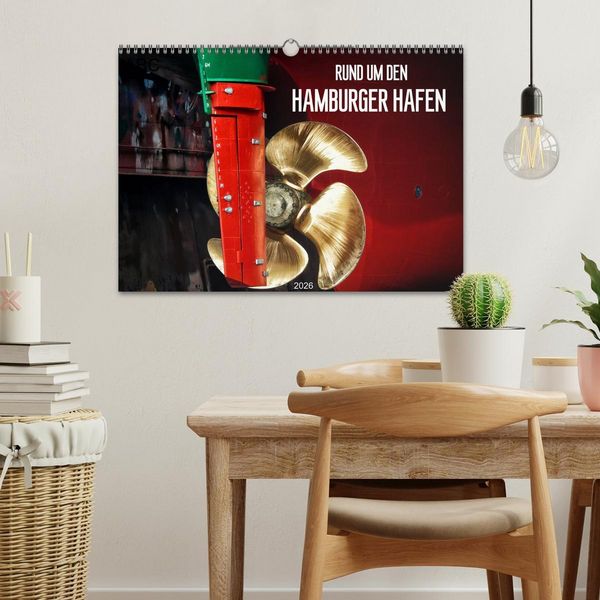 Produktbild: Rund um den Hamburger Hafen (Wandkalender 2026 DIN A3 quer), CALVENDO Monatskalender