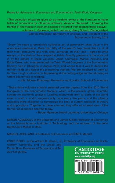 Produktbild: Advances in Economics and Econometrics