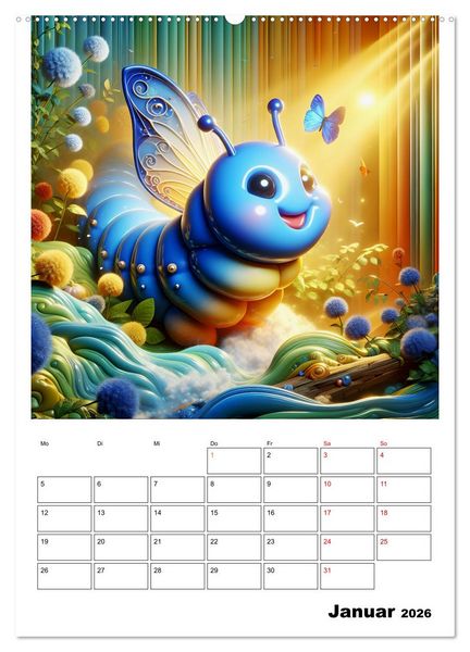 Produktbild: Heitere Insektenwelt (Wandkalender 2026 DIN A2 hoch), CALVENDO Monatskalender