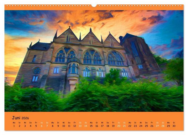 Produktbild: Malerisches Marburg (Wandkalender 2026 DIN A2 quer), CALVENDO Monatskalender