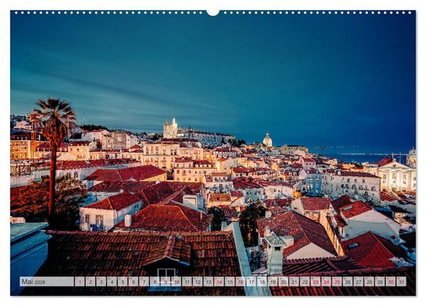 Produktbild: Lissabon Stadtansichten (hochwertiger Premium Wandkalender 2026 DIN A2 quer), Kunstdruck in Hochglanz
