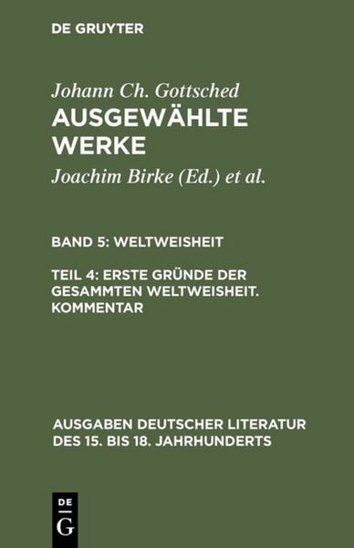 Produktbild: Erste Gr&uuml;nde der gesammten Weltweisheit. Kommentar