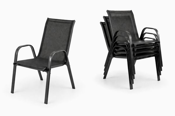 Produktbild: 5tlg Balkonset Gartenm&ouml;bel Stapelst&uuml;hle Set Sonlas