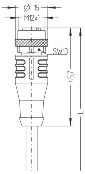 Produktbild: Escha 8047003 Sensor-/Aktor-Anschlussleitung 10.0 m Polzahl Sensoren: 12 1 St.