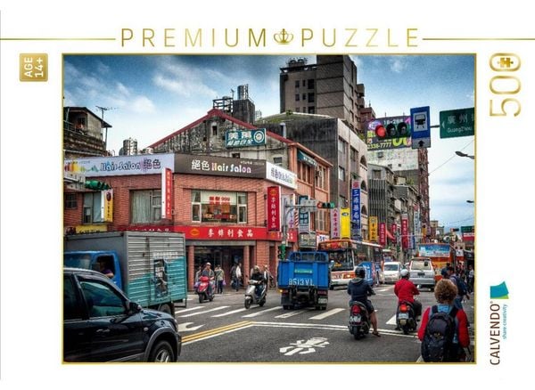CALVENDO Puzzle Straßenszene in Taipeh | 500 Teile Lege-Größe 48 × 36 cm Foto-Puzzle für Erwachsene