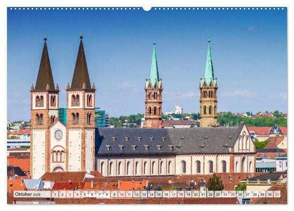 Produktbild: W&Uuml;RZBURG Historisches Stadtherz (Wandkalender 2026 DIN A2 quer), CALVENDO Monatskalender
