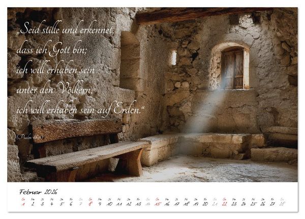 Produktbild: Christlicher Kalender mit Bibelzitaten und spirituellen Bildern (Tischkalender 2026 DIN A5 quer), CALVENDO Monatskalender