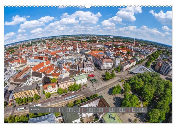 Produktbild: Meine Heimat von oben - Luftbilder von Augsburg (Wandkalender 2026 DIN A3 quer), CALVENDO Monatskalender