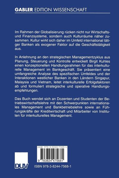 Produktbild: Interkulturelles Management westlicher Banken in S&uuml;dostasien