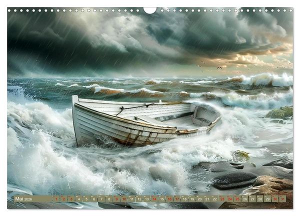Produktbild: Sturmwarnung an der K&uuml;ste (Wandkalender 2026 DIN A3 quer), CALVENDO Monatskalender