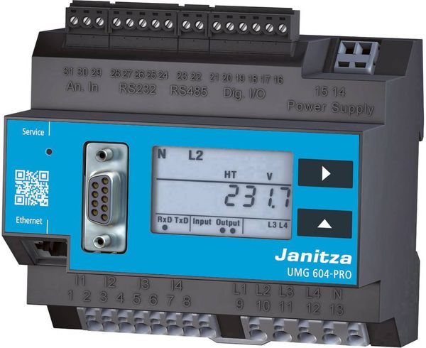 Janitza UMG 604-PRO 24 V Spannungsqualitäts-Analysator