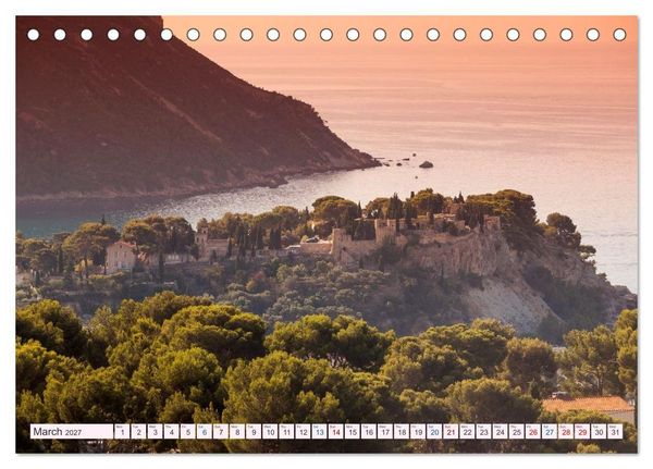 Produktbild: C&ocirc;te d'Azur Highlights on the French Mediterranean Coast (Desk Calendar 2027 DIN A5 landscape), CALVENDO 12 Month DeskCalendar