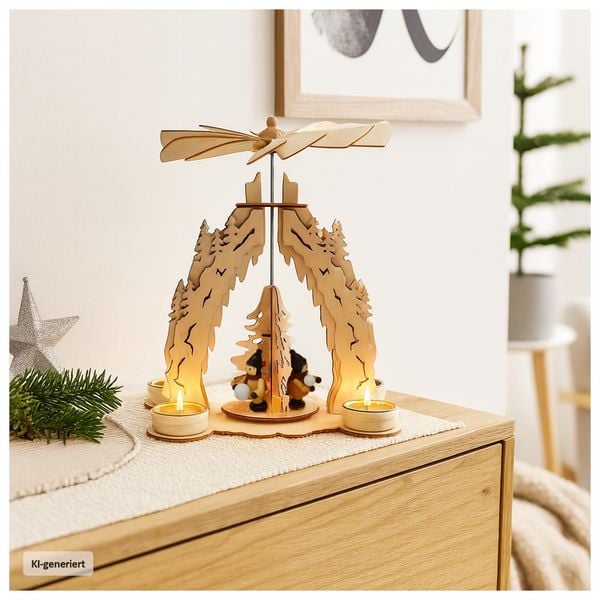 HTI-Living Weihnachtspyramide Schneeball Weihnachtspyramide Schneeball