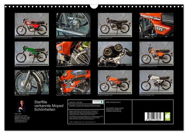 Produktbild: Starflite verkannte Moped Sch&ouml;nheiten (Wandkalender 2026 DIN A3 quer), CALVENDO Monatskalender