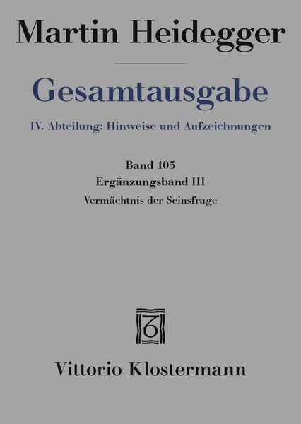 Produktbild: Verm&auml;chtnis der Seinsfrage