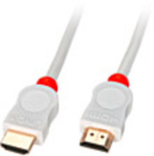 LINDY HDMI Anschlusskabel HDMI-A Stecker, HDMI-A Stecker 0.50m Weiß 41410 4K UHD, Rund, UL-zertifiziert, doppelt geschir