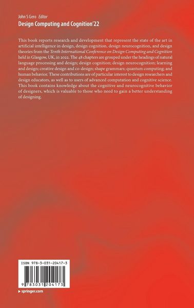 Produktbild: Design Computing and Cognition&rsquo;22