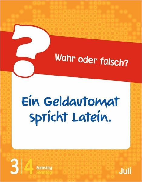 Produktbild: Wissen f&uuml;r Kids Tagesabrei&szlig;kalender 2027