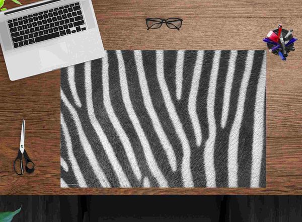 Produktbild: Cover-your-desk Schreibtischunterlage f&uuml;r Kinder und Erwachsene Zebra Muster, aus hochwertigem Vinyl , 60 x 40 cm