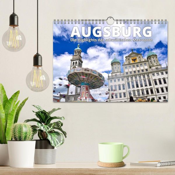 Produktbild: Augsburg &ndash; Die Highlights der schw&auml;bischen Metropole (Wandkalender 2026 DIN A4 quer), CALVENDO Monatskalender