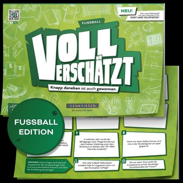 Produktbild: DENRKIESEN - VOLL VERSCH&Auml;TZT Fussball Edition - "Knapp daneben ist auch gewonnen."