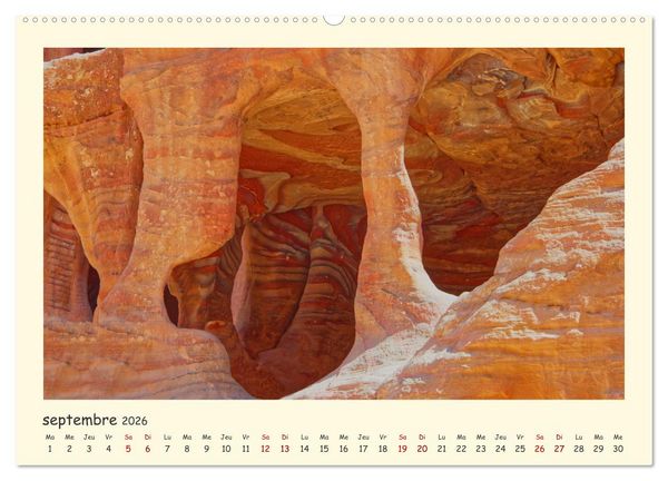Produktbild: Jordanie - impressions de paysages et d'h&eacute;ritages (Calendrier mural 2026 DIN A2 vertical), CALVENDO calendrier mensuel