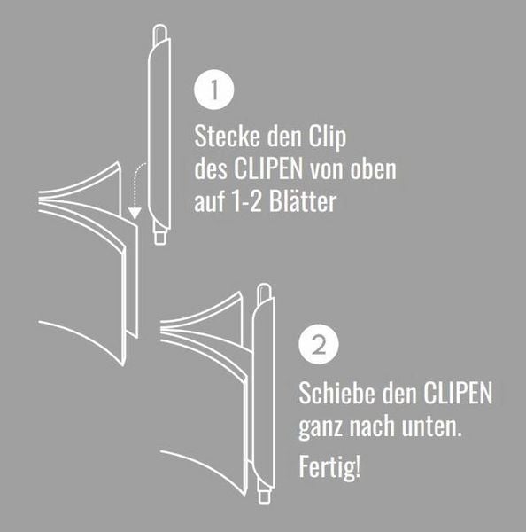 Produktbild: Clipen & Note  &ndash; Gelschreiber & Notizbuch, Pink