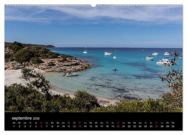 Produktbild: Les plus belles plages de Corse (Calendrier mural 2026 DIN A2 vertical) calendrier de bureau
