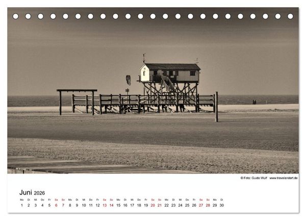 Produktbild: Sankt Peter-Ording. Ein Traum an der Nordsee (Tischkalender 2026 DIN A5 quer), CALVENDO Monatskalender