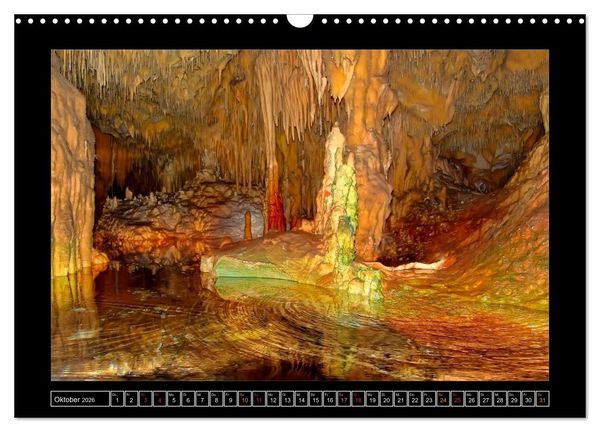 Produktbild: H&ouml;hlen, Stalaktiten und Stalagmiten (Wandkalender 2026 DIN A3 quer), CALVENDO Monatskalender