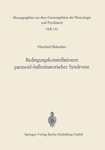 Produktbild: Bedingungskonstellationen paranoid-halluzinatorischer Syndrome