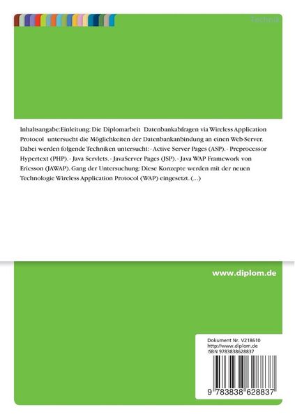 Produktbild: Datenbankabfragen via Wireless Application Protocol