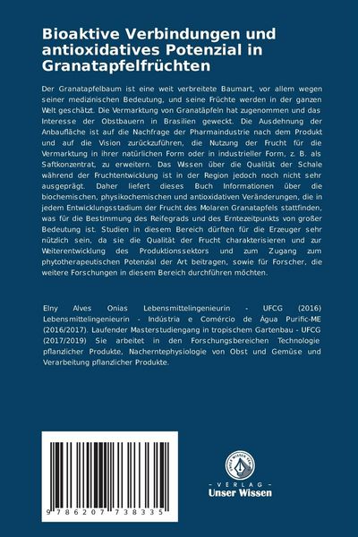 Produktbild: Bioaktive Verbindungen und antioxidatives Potenzial in Granatapfelfr&uuml;chten