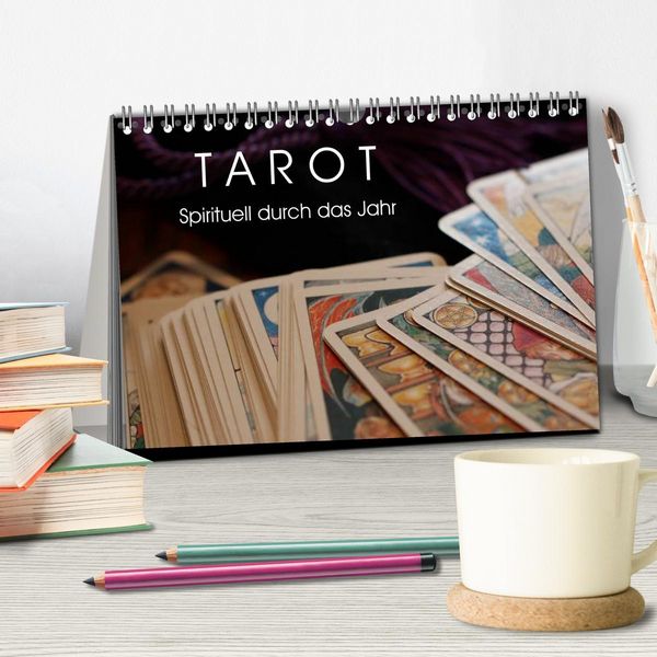 Produktbild: Tarot. Spirituell durch das Jahr (Tischkalender 2026 DIN A5 quer), CALVENDO Monatskalender