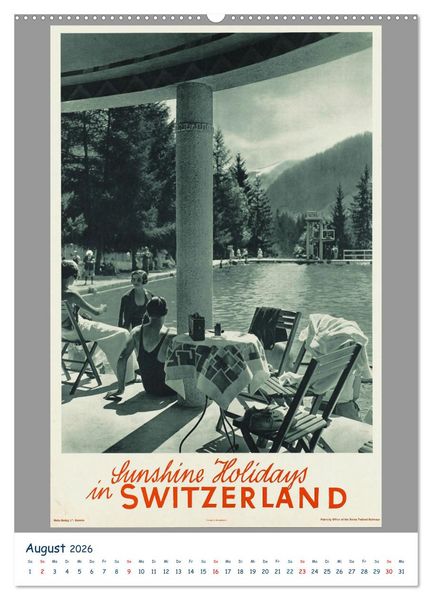 Produktbild: Schweizer Plakatkunst (hochwertiger Premium Wandkalender 2026 DIN A2 hoch), Kunstdruck in Hochglanz